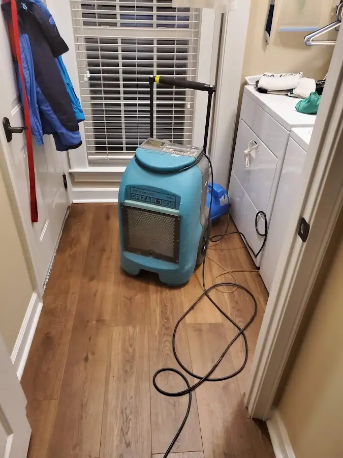 Commercial dehumidifier deployed for Flood Damage Cleanup in Hornsby Bend